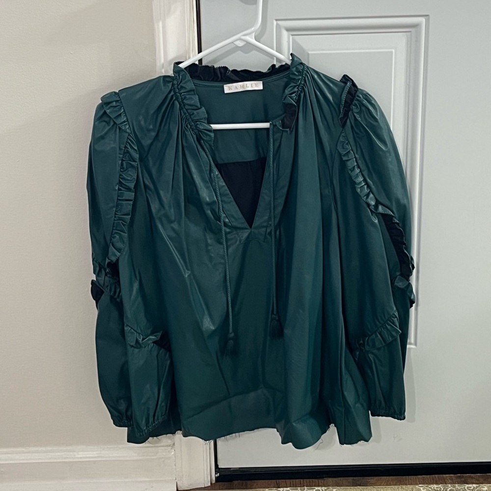 Karlie pleather long sleeve